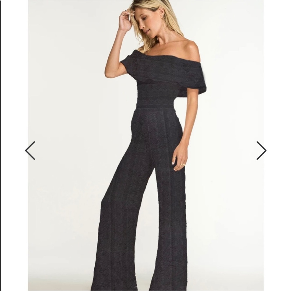Nightcap Clothing Black Off-Shoulder positano Jumpsuit